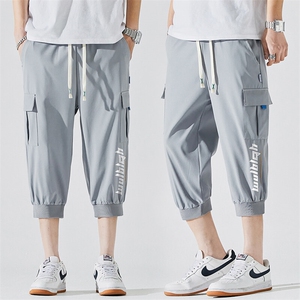 2025夏季新款男士七分裤时尚休闲马裤潮流男裤子KZ1066-P28图片