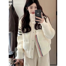 白色休闲羽绒棉服女秋冬短款白色立领保暖针织外套M619，男装棉衣，星座1116A（原606A-3）