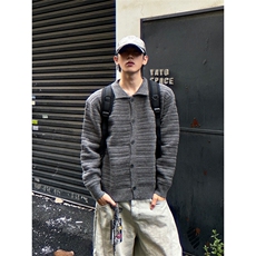 重磅高品质老钱风翻领针织衫外套复古毛衣开衫H12-P70，男装针织衫/毛衣，星座1212