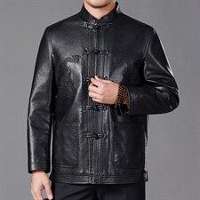 BAMJ-7002钱塘2020-2春秋季新款商务休闲中年男士夹克外套P117，男装皮衣，钱塘207-2