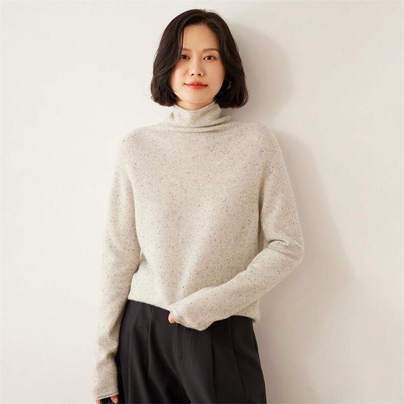 时尚高领羊绒衫显瘦修身舒适保暖秋冬，女装羊绒衫，迎冬羊绒