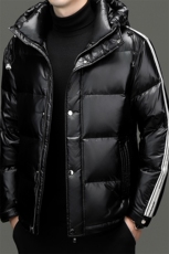 男防水连帽短款90白鸭绒羽绒服外套中青年男装加厚羽绒服夹克，男装羽绒服，钱塘723