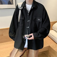1Cityboy华夫格工装衬衫男大码情侣衬衣男长袖衬衫CS7754P45控68，男装衬衫，星座226-2