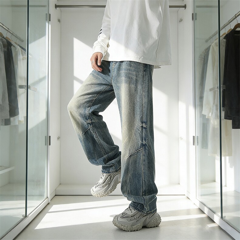 直筒牛仔裤男长裤A146-P45,男装牛仔裤,电商D312