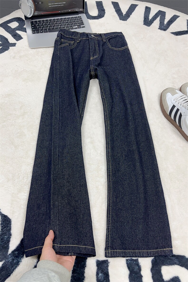 B221美式ins高街暗黑宽松直筒光板原色牛仔裤LK25588-特P45控78,男装牛仔裤,电商B221