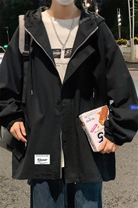 JK41062-P85 加棉款-P115 纯棉连帽夹克男士大码工装夹克男外套男图片