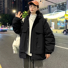 冬上新加棉加厚棉服潮中性风连帽棉衣外套男女8318-P130控价178，男装棉衣，电商A441-1