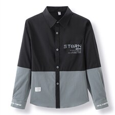 JG-C13男式2023春季新款长袖工装衬衫修身免烫衬衣P52图片