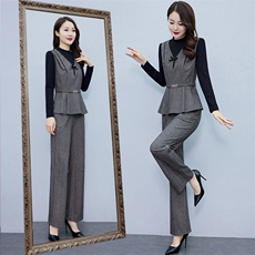 现货-新品】时尚洋气两件套2024年春装新款显瘦阔太太女士套装，女装套装/套裙，仁梯