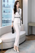 早春季职业套装2025年新款韩版时尚显瘦气质休闲两件套春秋女装潮，女装套装/套裙，韩然一族