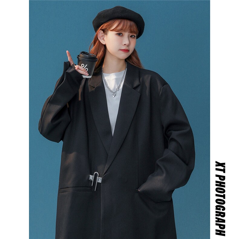 1中性风金属装饰西服女外套女港风平铺西服男外套XF7811P85控105，男装西服，星座226-2