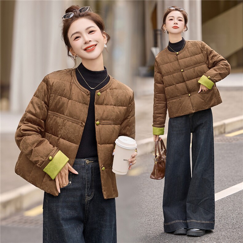 2025年冬季新中式短款羽绒服，女装羽绒服，依如秀(原杭风阁)