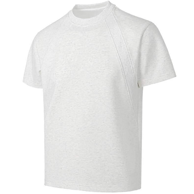 抖音得物高品质二开270G重磅美式高街曼巴棉螺纹拼接短袖T恤，男装T恤，电商A486