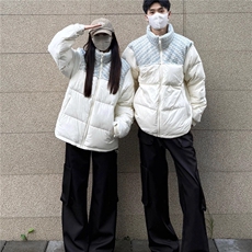 情侣小香风拼接立领棉服外套韩系加厚保暖面包服棉衣Y321-P88网图，男装棉衣，电商B245