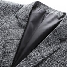 男士格子西服休闲西装外套2023春秋单西春季中年爸爸装单件上衣图片