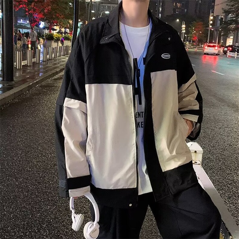 防风休闲2024潮牌男士冲锋衣春秋季连帽防水外套户外夹克J07/P55,男装夹克,星座506