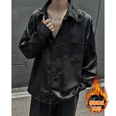 薄款改加绒特批P45无差价冬风高级感保暖衬衣外套男C2540J加绒，男装衬衫，电商A001-1
