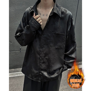 薄款改加绒特批P45无差价冬风高级感保暖衬衣外套男C2540J加绒图片