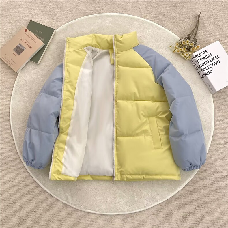面包棉服冬季男女同款立领撞色拼接舒适保暖棉衣外套TTL22P78,男装棉衣,星座1013-5
