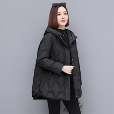 时尚气质休闲连帽羽绒服修身显瘦保暖外套，女装羽绒服，依恋蒂丝