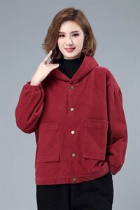 2021秋冬新款时尚宽松加绒毛呢外套女图片