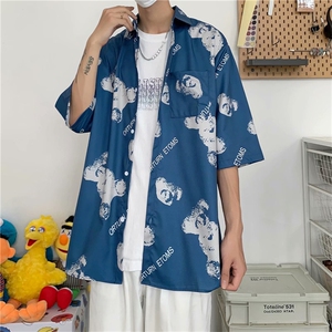 原宿长袖气质潮流新款印花秋ins日系衬衫青春流行日常 W1169-P25图片