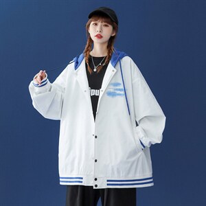 ！春季新品百搭设计感小众晕染涂鸦宽松夹克外套 G24 P65控88图片