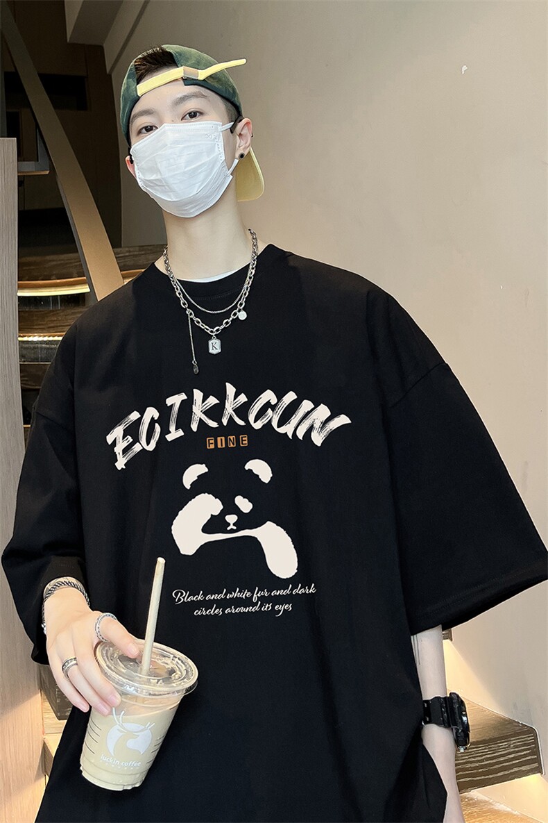 量大优可提供视频2024夏季新美式短袖T恤D223A-T24122-P18,男装T恤,电商019-1