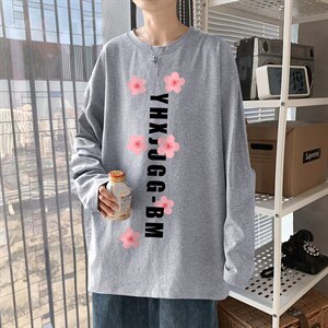 ！秋季打底衫男卫衣男潮流圆领纯棉长袖T恤男CX292-P25图片