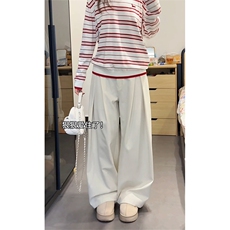 春季薄款褶皱西裤cleanfit潮流垂感休闲长裤男C62178-TP3569，男装西裤，电商A102