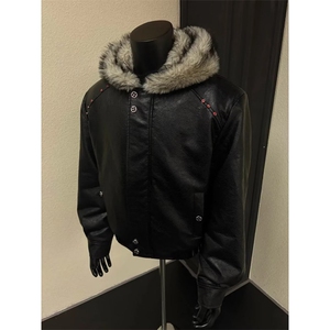 美式座山雕毛领加绒加厚棉服夹克男冬季cleanfit外套HT284-P150图片