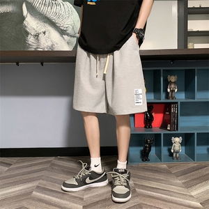 HD74045-P22 华夫格短裤男大码宽松五分裤男直筒中裤图片