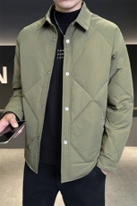 翻领轻薄羽绒服夹克男棱角设计休闲外套上衣DS-A329-S2607-P135，男装夹克，电商A329