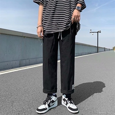港风男士夏季薄款韩版潮流运动裤宽松直筒百搭休闲九分裤2132-p30，男装休闲裤，星座1008-1