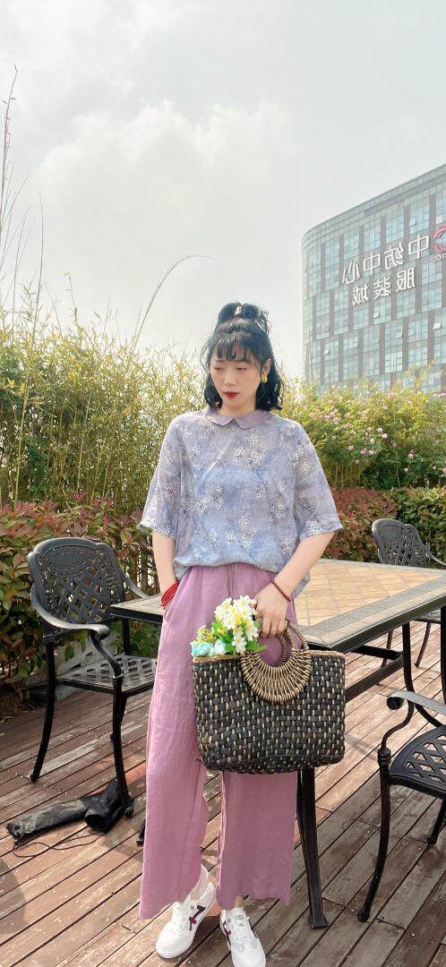 纯苎连衣裙小衫裤子裙子衬衣 时尚风 风淑女风休闲风，女装连衣裙，川哲