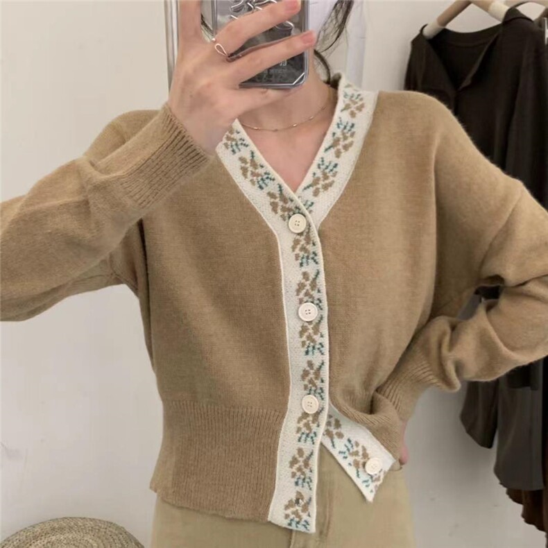 958复古拼色开衫，其它，Lucky Lee