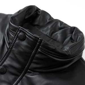BG5605冬季海宁真皮羽绒服男白鹅绒时尚皮衣中年绵羊皮外套商务图片