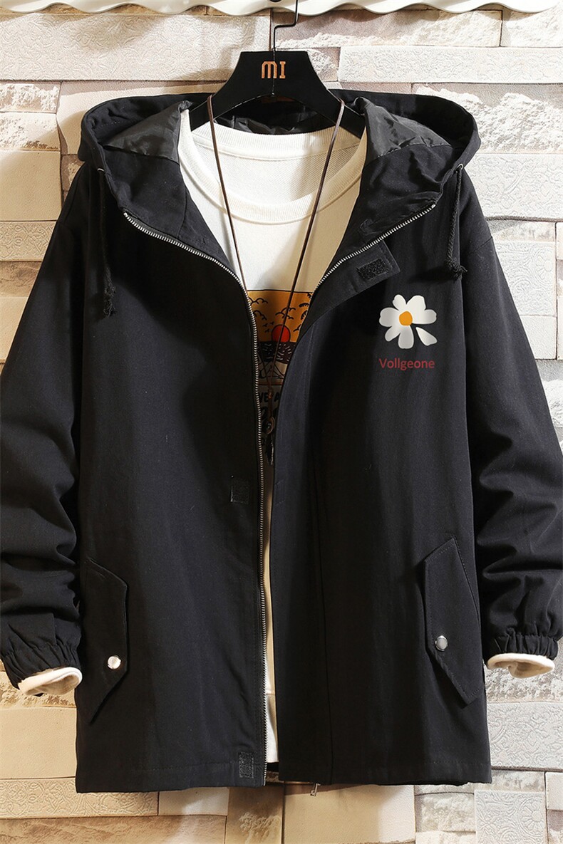 JK41059-P85加棉款-P115纯棉连帽夹克男士大码工装夹克男砖墙,男装夹克,电商A040A