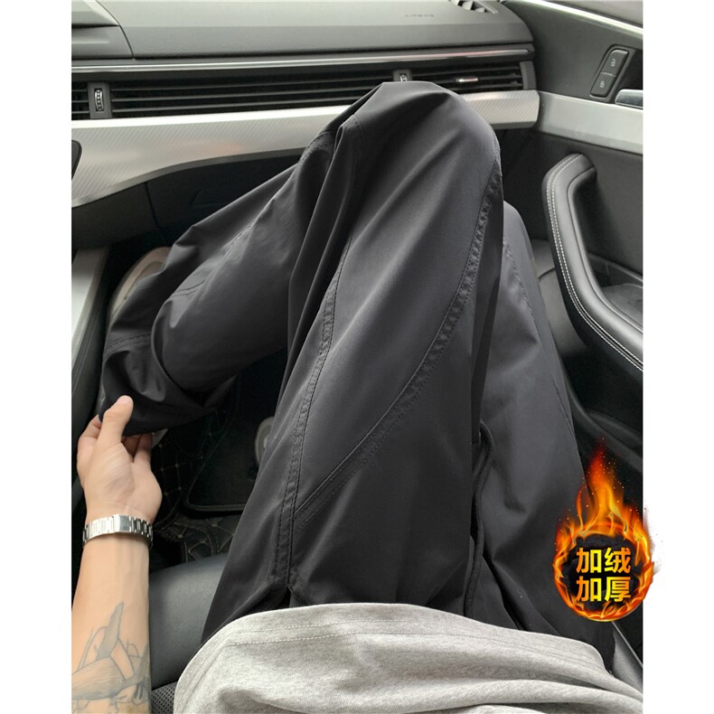 抖音加厚防水速干裤男港风休闲裤微喇裤子K10147-特14加绒22，男装卫衣，电商A099