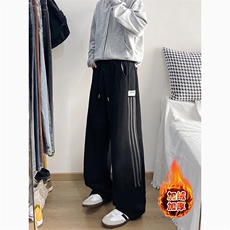加绒加厚美式条纹运动卫裤A496特P49控88，男装休闲裤，电商A309