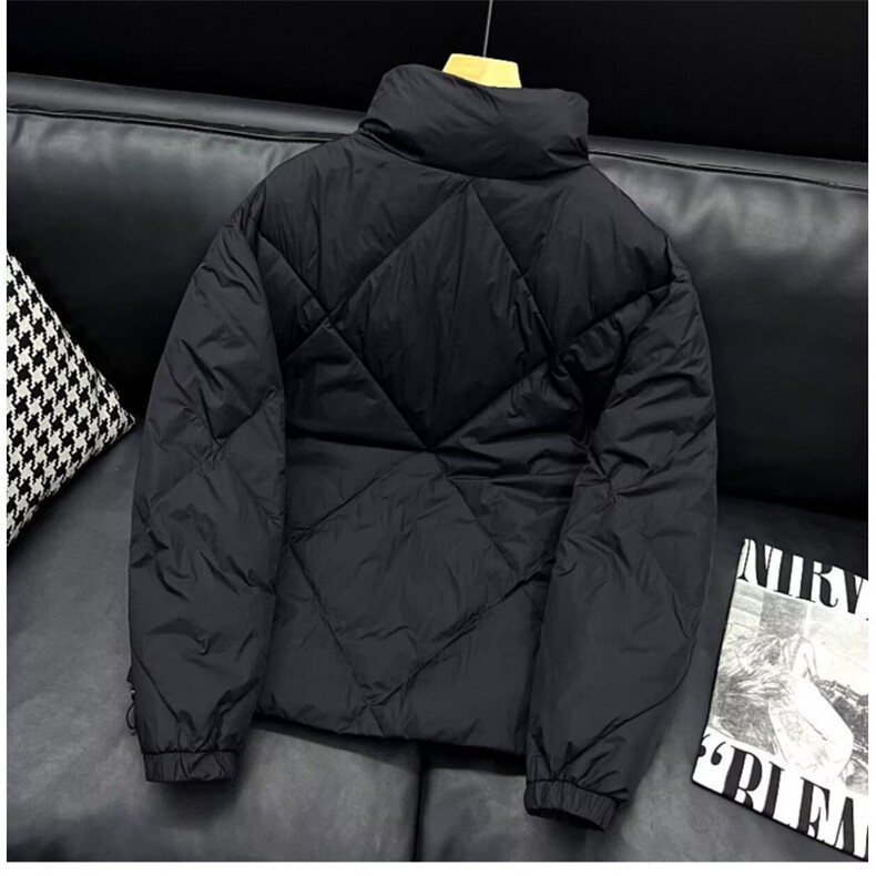 春秋新款翻领洋气短款棉衣菱格中青年棉服修身轻薄羽绒棉袄短外套,男装棉衣,星座506A