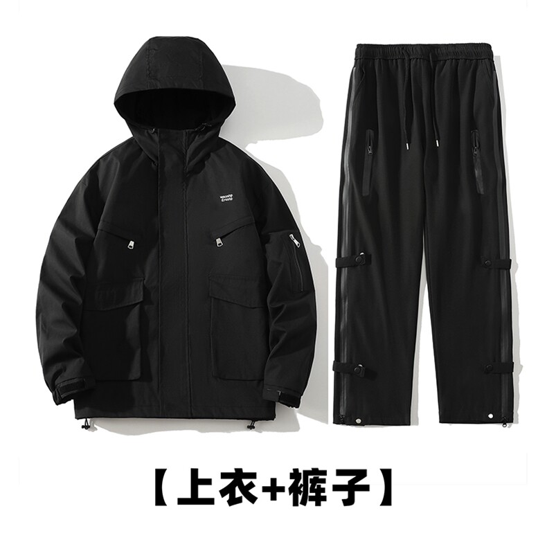 秋季冲锋衣套装男户外男士休闲裤一套潮流防水A266-TZJK8019-P110图片
