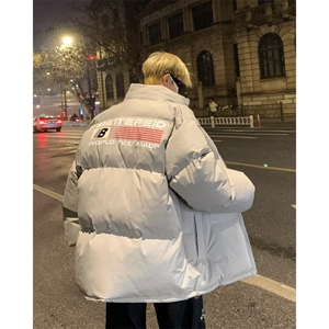 羽绒服冬季韩版宽松bf复古棉服加厚保暖短款立领棉衣外套潮图片
