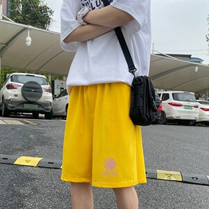 MK37237-P15 冰丝短裤男士大码宽松休闲五分裤男运动中裤图片