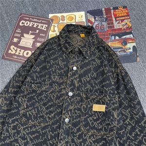 牛仔衬衫男2025春秋新款高端提花复古水洗休闲衬衣外套223/P62图片