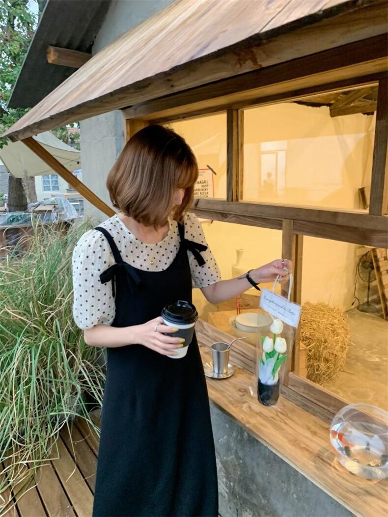 夏季两件套连衣裙，女装连衣裙，约她