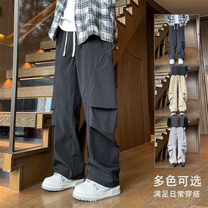 秋季潮牌弯刀裤男潮牌休闲格纹防水伞兵裤子K9010P6088图片