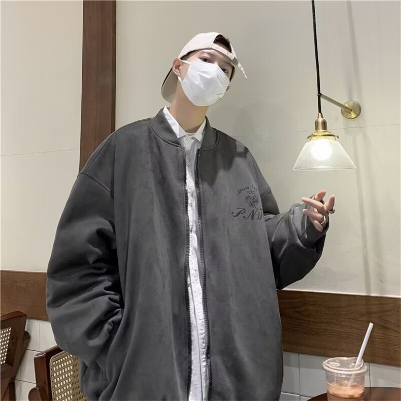 美式棒球服外套男秋冬季2024新款设计感小众高街潮牌Y6611-P88图片
