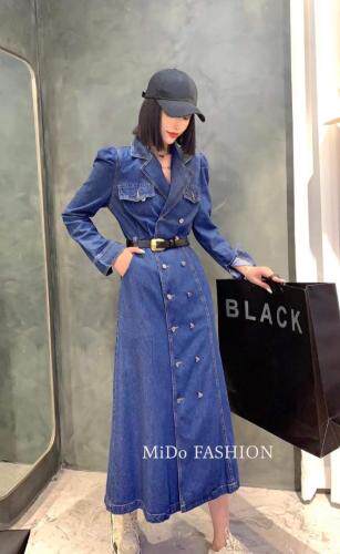 复古牛仔连衣裙，女装连衣裙，Mido 7+