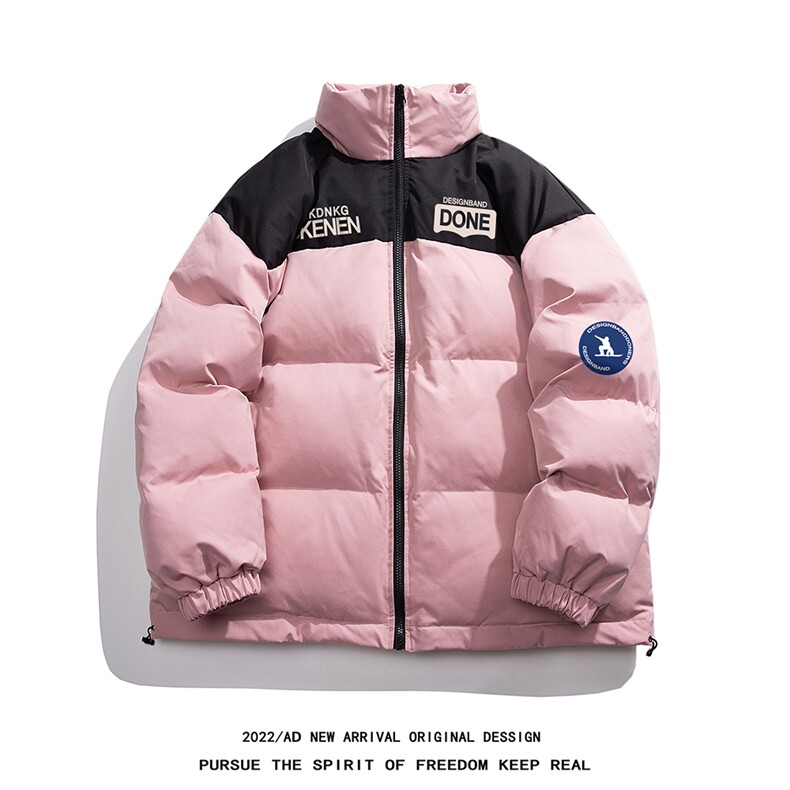 白底平铺加厚立领拼色保暖棉衣男外套潮MY6250特价P85，男装棉衣，电商A268-1